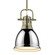 Yep by Golden Lighting Duncan 1-light 9in Rod Hung Pendant in Aged Brass and Chrome shade (36|3604-S AB-CH)
