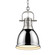 Yep by Golden Lighting Duncan 1-light 9in Chain Hung Pendant in Pewter and Chrome shade (36|3602-S PW-CH)