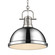 Yep by Golden Lighting Duncan 1-light 14in Chain Hung Pendant in Pewter and Chrome shade (36|3602-L PW-CH)