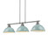 Yep by Golden Lighting Duncan 3-light Island Light in Pewter and Seafoam shade (36|3602-3LP PW-SF)