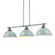 Yep by Golden Lighting Duncan 3-light Island Light in Chrome and Seafoam shade (36|3602-3LP CH-SF)