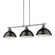 Yep by Golden Lighting Duncan 3-light Island Light in Chrome and Matte Black shade (36|3602-3LP CH-BLK)