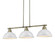 Yep by Golden Lighting Duncan 3-light Island Light in Aged Brass and White shade (36|3602-3LP AB-WH)