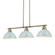 Yep by Golden Lighting Duncan 3-light Island Light in Aged Brass and Seafoam shade (36|3602-3LP AB-SF)