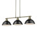 Yep by Golden Lighting Duncan 3-light Island Light in Aged Brass and Matte Black shade (36|3602-3LP AB-BLK)