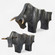 Uttermost Regal Bull Bronze Sculptures Set/2 (85|18227)