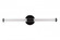 Contrast 1 Light LED Vanity in Flat Black (20|20224FB-LED)