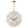 Esme 22.5'' Aged Brass Chandelier (205|ESM-4006-AG-WH)