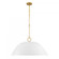 Alta 1-Light Pendant in White Bisque and Brass (128|7-2918-1-157)
