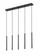 5 Light Linear Chandelier (276|919MP24-5L-MB-LED)