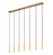 7 Light Linear Chandelier (276|919MP12-7L-MGLD-LED)