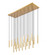 23 Light Linear Chandelier (276|919MP12-23L-MGLD-LED)