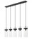 5 Light Linear Chandelier (276|7002P5-5L-MB)