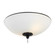 12'' LED Light Kit in Matte Black with Matte White Glass (38|MC266BK)
