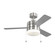 Syrus 44 LED Ceiling Fan in Brushed Steel with Silver/American Walnut Reversible Blades and Lt Kit (38|3SY44BSD)