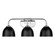 Yep by Golden Lighting Zoey 3-light Vanity in Chrome and Matte Black shade (36|6956-BA3 CH-BLK)
