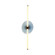 Yep by Golden Lighting Colorella LED Wall Sconce in Rose Gold with Blue and Blue Glass (36|3882-39 RG BL-RB)