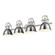 Yep by Golden Lighting Duncan 4-light Vanity in Pewter and Chrome shade (36|3602-BA4 PW-CH)