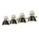 Yep by Golden Lighting Duncan 4-light Vanity in Aged Brass and Black shade (36|3602-BA4 AB-BK)