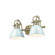 Yep by Golden Lighting Duncan 2-light Vanity in Aged Brass and Seafoam shade (36|3602-BA2 AB-SF)
