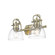 Yep by Golden Lighting Duncan 2-light Vanity in Aged Brass and Clear Glass (36|3602-BA2 AB-CLR)