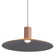 Golden Lighting Faroe 20in Integrated LED Pendant in Coffee/Black Felt (36|3133-P20 CO-BK)