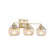 Yep by Golden Lighting Elliott 3-light Vanity in Brushed Champagne Brass and Clear Ribbed Glass (36|3094-BA3 BCB-RIB)
