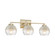Yep by Golden Lighting Elliott 3-light Vanity in Brushed Champagne Brass and Clear Alabaster Glass (36|3094-BA3 BCB-ALA)