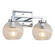 Yep by Golden Lighting Elliott 2-light Vanity in Chrome and Clear Ribbed Glass (36|3094-BA2 CH-RIB)
