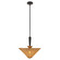 Bridgette 16-in Matte Black/Rattan Socket Pendant (7713|PD497016MBRA)