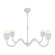 Effie 39-in Antique White/Opal Glass Socket Chandelier (7713|CH558439AWOP)