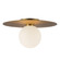 Elixir 14-in Brushed Gold Dimmable LED Flush Mount (461|FM15514-BG-UNV)