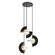 Scorpio 27-in Glossy Black/Opal Glass LED Chandelier (461|CH65127-GBK/OP-UNV)