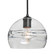 Besa Spirit 8 Pendant For Multiport Canopy, Clear, Black Finish, 1x60W Medium Base (127|J-SPIR8CL-BK)