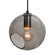 Besa, Maestro 8 Cord Pendant for Multiport Canopy, Smoke, Black Finish, 1x5W LED Filament (127|J-MAESTRO8SM-EDIL-BK)