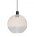Besa, Newton 8 Cord Pendant, Milky White/Clear, Black Finish, 1x3W LED (127|1XT-NEWTON8WC-LED-BK)
