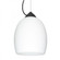 Besa Lucia LED Stem Pendant Opal Matte Black 1x9W LED (127|1KX-169707-LED-BK)
