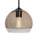 Besa, Ally 8 Cord Pendant, Smoke/Clear, Black Finish, 1x5W LED Filament (127|1JT-ALLY8SM-EDIL-BK)