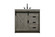 Vanity Cabinet 1Dr 2Dw 36''x34''x22'' Rustic Grey (758|VF90536RG)
