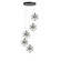 Tulip Collection Integrated LED 5-Light Pendant, Matte Black (12|AC1013)