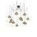 Coppa Round 12pc Swag Multi-Pendant (1289|SCB0036-12-MB-OB-C01-E2)