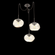 Nova Round 3pc Swag Multi-Pendant (Bulb) (1289|SCB0064-03-FB-A-C01-E2)