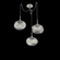 Nova Round 3pc Swag Multi-Pendant (Bulb) (1289|SCB0064-03-BS-S-C01-E2)
