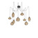 Misto Round 9pc Swag Multi-Pendant (1289|SCB0048-09-MB-OB-C01-E2)
