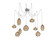Misto Round 9pc Swag Multi-Pendant (1289|SCB0048-09-BS-OB-C01-E2)