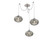Coppa Round 3pc Swag Multi-Pendant (1289|SCB0036-03-BS-OS-C01-E2)