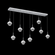 Cabochon Linear 9pc Multi-Pendant (1289|PLB0093-09-CS-S-C01-L1-WM)