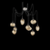 Cosmos Round 9pc Swag Multi-Pendant (Bulb) (1289|SCB0065-09-BS-B-C01-E2)