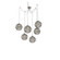 Terra Round 6pc Swag Multi-Pendant (1289|SCB0047-06-BS-OS-C01-E2)