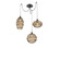 Misto Round 3pc Swag Multi-Pendant (1289|SCB0048-03-MB-OB-C01-E2)